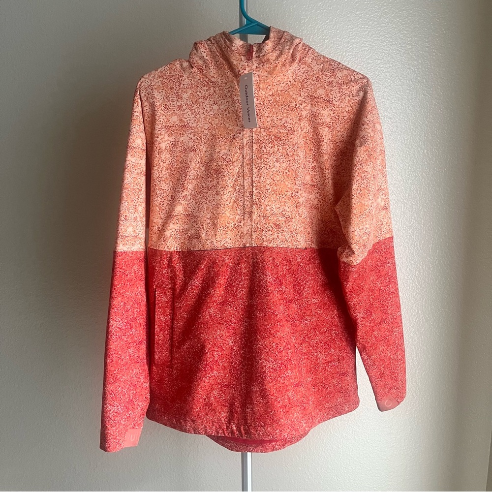 Outdoor Voices RecTrek Anorak Jacket Pebbled Adobe Canyon Orange XS
